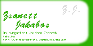 zsanett jakabos business card